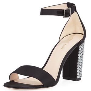 Pelle Moda Black and Silver Heels